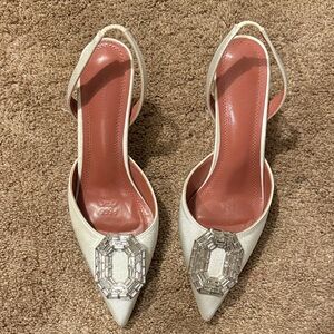 White Crystal Heels